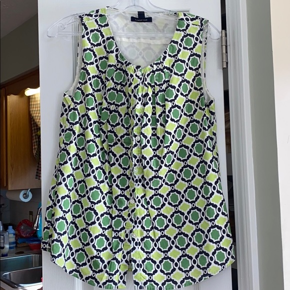 Land’s End Button down sleeveless top